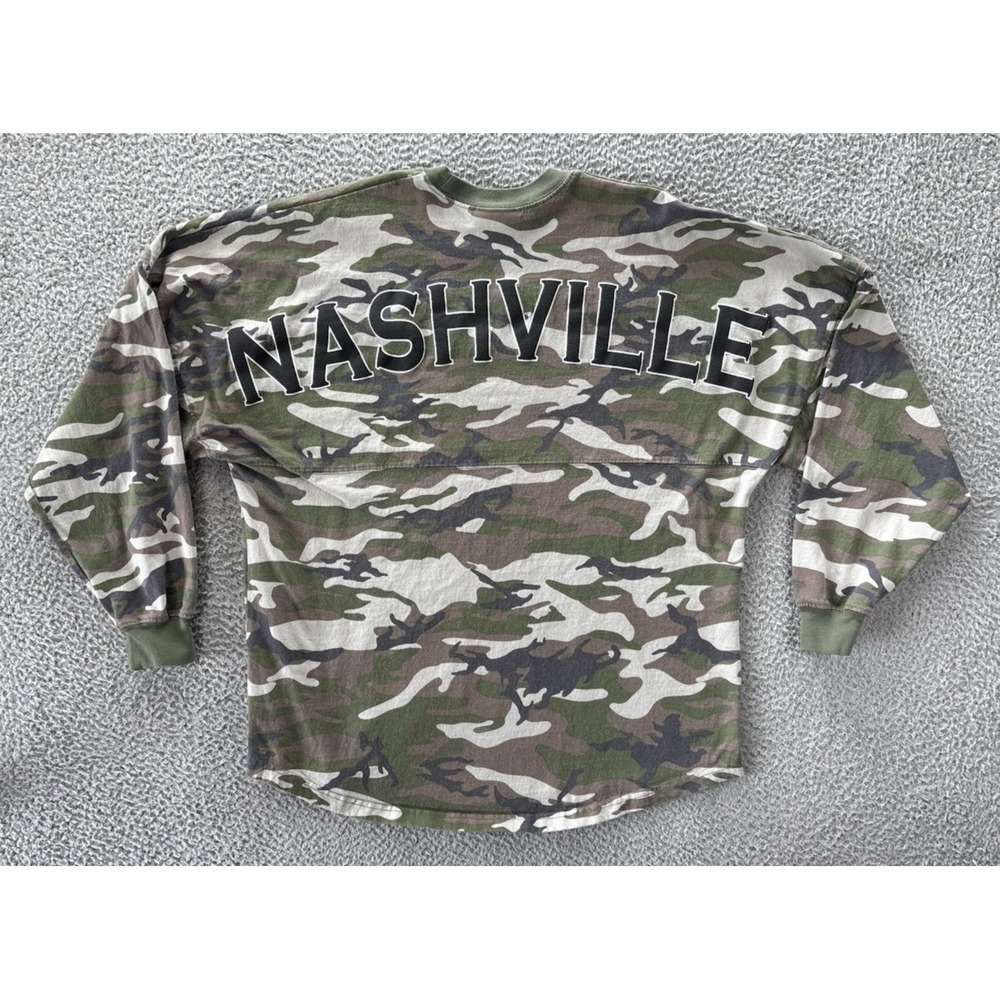 Spirit Jersey Nashville Shirt Mens Large Camo Camoflauge‎ Long Sleeve